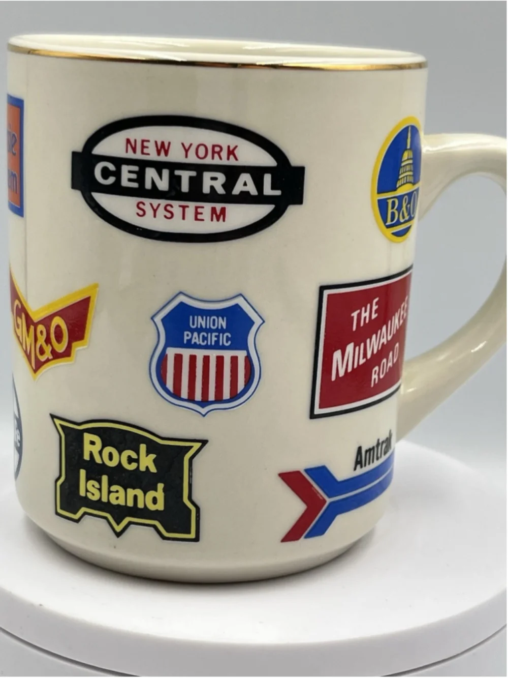 Railroad Train Logo Coffee Cup Mug With 15 Different Logos Union Pacific Amtrak